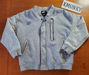 Nike Tech Fleece Bomber Jacket Gray Kids XS Boys Girls Small - Picture 1 of 19
