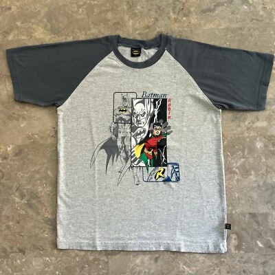 Vintage 2003 Batman & Robin Raglan Tee Gray Warner Bros. XS (18.5x24) - Image 1 of 3
