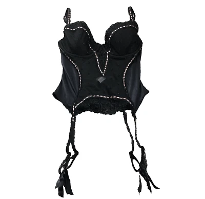 Corsé de malla Bustier Adore Me para mujer talla 34D negro a lunares correa ajustable nuevo sin etiquetas Foto 1 de 4
