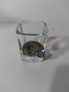 New Orleans Saints Shot Glass Pewter Enamel Helmet 2in Ships Fast - Picture 1 of 3