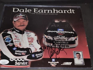Dale Earnhardt Autographed 8x10 7-Time WINSTON CUP Champion GOODWRENCH JSA COA - Picture 1 of 5