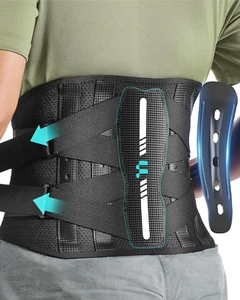 Fascia Lombare Supporto Schiena Con Supporto Ergonomico E Stecche in Fibra Di Ca - Foto 1 di 12