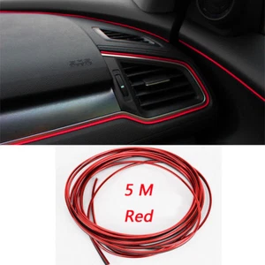 5M Universal Point Molding Red Edge Gap Line Garnish For Car Interior Accessory - Picture 1 of 6