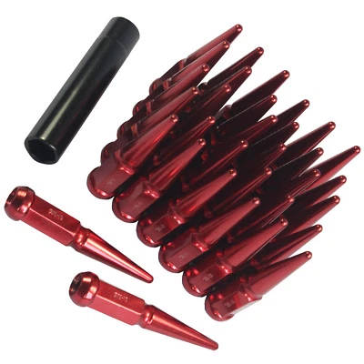 Juego de 32 tuercas de clavo rojo 9/16" para Dodge RAM 2500 3500 1994-2011 JDMSPEED Foto 1 de 4