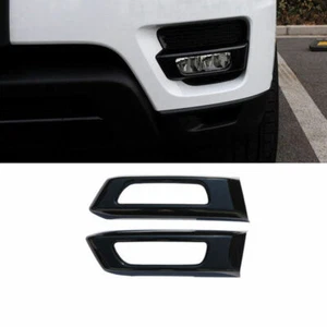 Black 2PCS Front Fog Lamp Light Strip Trim Fit For Range Rover Sport 2014-2017 - Picture 1 of 7