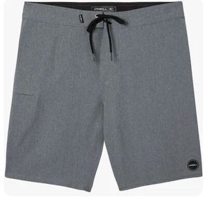 O'Neill Hyperfreak Solid Boardshorts - Heather Grey - New Sz 38 - Picture 1 of 3