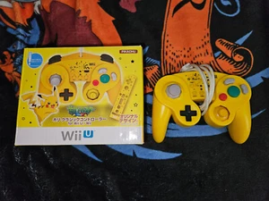 Hori Pokemon - Pikachu Yellow Wired Battle Pad Controller Nintendo Wii U - Picture 1 of 3