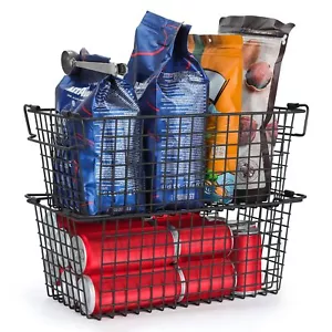 17.5" Freezer Organizer Bins Stackable Freezer Baskets For Chest Freezer Pantry - Picture 1 of 6
