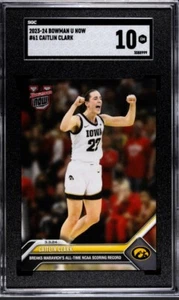 CAITLIN CLARK 2023 BOWMAN U NOW #61 ROOKIE RC All-Time Scoring Record SGC 10 C7 - Picture 1 of 2