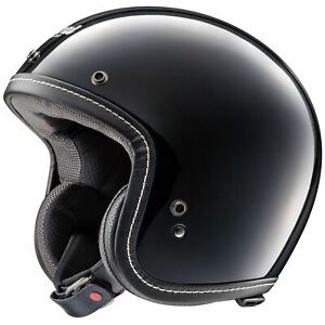 Arai Classic-V Open Face Solid Motorcycle Helmet - Black - XXL
