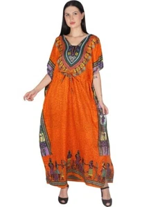 Abito lungo donna caftano maxi più sciolto casual boho africano caftano taglia gratis - Foto 1 di 8