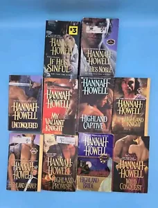 Lot 10 Hannah Howell Mass Market Paperback Romance Highland Wherelocke - Foto 1 di 16