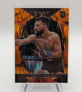 Javid Basharat 2023 Panini Select UFC Concourse Orange Flash Prizm SP RC #26