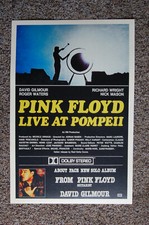Pink Floyd Concert Poster 1972 Live at Pompeii