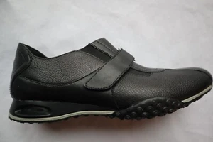 New Black Leather COLE HAAN Estadio Slip On Casual Shoes w/ Strap 7.5 - Picture 1 of 7