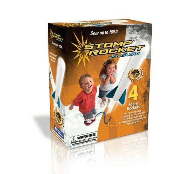 Stomp Rocket Jr. Glow Kit Toy With 4 Foam Rockets