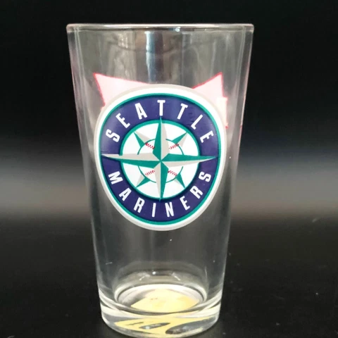 Vintage Seattle Mariners Budweiser Glass Official Beer Of MLB Cover