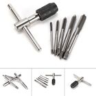 Durable M3M8 Tap Drill Set T Handle Ratchet Tap Wrench Machinist Tool 6pcs