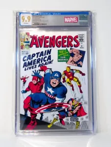 MARVEL COMICS: AVENGERS #4 - 1 OZ. SILVER FOIL CGC 9.9. SERIAL #0535. - Picture 1 of 2