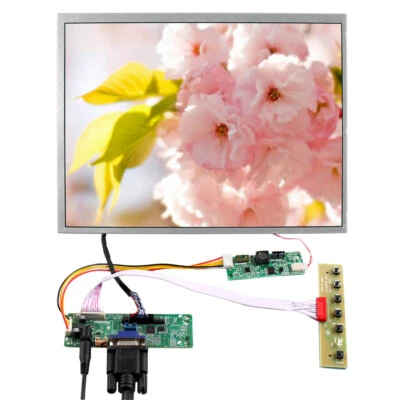 VGA LCD Controller Board 12.1in 800X600 450nit LED Backlight IPS LCD Display - Image 1 of 4