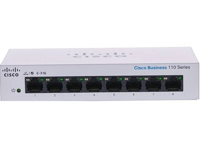 Cisco Business CBS110-8T-D Unmanaged Switch | 8 Port GE | Desktop | Ext PS | - Image 1 of 4