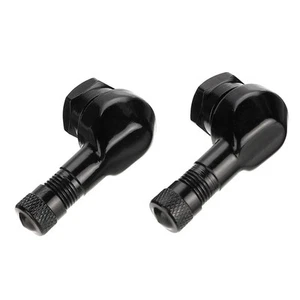 2pcs Black Motorcycle CNC 90�� Angle Wheel Tire NCY Leak-proof TWPO Valve Parts - Picture 1 of 9