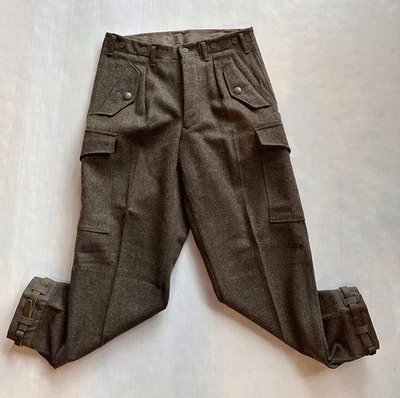 Vintage 1959 Crown Swedish Military Gray Green Heavy Wool Field Pants 34 x30 - Image 1 of 4
