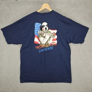 Camiseta 2001 Big Dogs Hasta La Vista Osama Bin Laden Hot Dog Parody 2XL - Imagen 1 de 7
