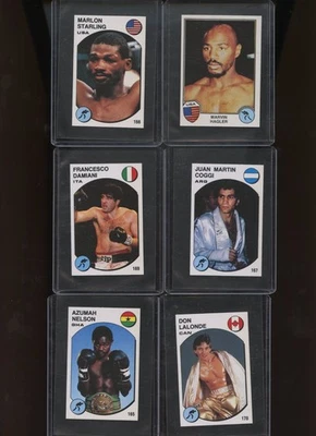 6) Tarjetas de boxeo Panini 1982 Marvin Hagler 1988 Nelson - Lalonde - Starling etc. Foto 1 de 2