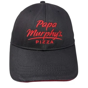 Papa Murphy's Pizza Strapback Baseball Cap Black One Size Adjustable Crest - Picture 1 of 9