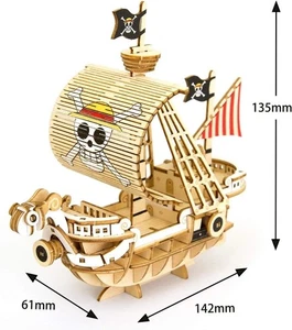 KIGUMI Ki-gu-mi EINTEILIGES TRAFALGAR GOING MERRY HOLZKUNST 3D-PUZZLE - Bild 1 von 9