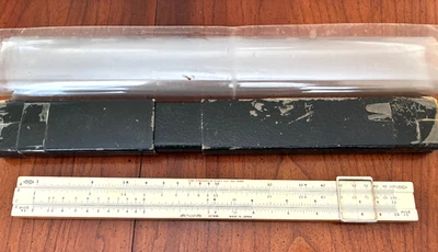 VINTAGE FREDERICK POSTS CO 1446 SLIDE RULE + CASE DRAFTING MECHANIC - Image 1 of 4