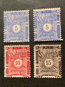 Briefmarken, Somalische Küste, 65, Scott#J1(2), J2, J3 M, siehe Bild & Erhaltung - Bild 1 von 2