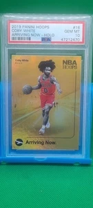 Coby White 2019 Panini Hoops Arriving Now Holo PSA 10 GEM Mint Chicago Bulls NBA - Picture 1 of 6