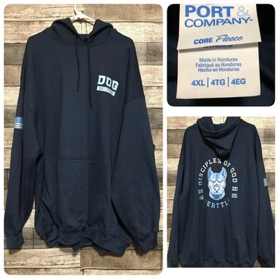 Мужская толстовка с капюшоном Port & Company DOG Disciples Of God 4XL темно-синий пуловер - Изображение 1 из 4