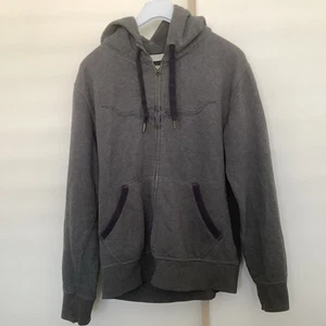 RM Williams Longhorn Grey Hoodie Size S Cotton Brass Zip VGC - Picture 1 of 6