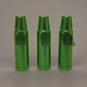 3 Pcs Green Portable 2” Anodized Aluminum Bullet Style For Spice and Sweetener - Picture 1 of 2
