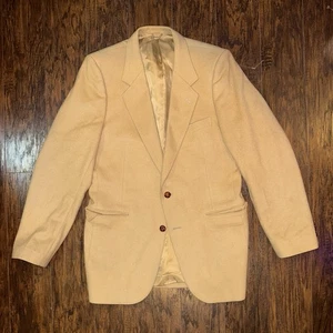 Vintage Made In Texas Men's 40R Brown Tan Camel Hair Sport Coat Blazer Jacket - Picture 1 of 6