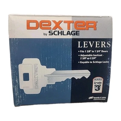 Dexter Schlage Bed - Bath PASSAGE Lever J10 LAS 605 LH La Salle Bright Brass - Image 1 of 4