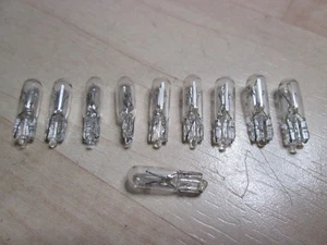 (10) Light Bulbs T5 12V 1.2W Watts Miniature Incandescent Instrument Wedge #E46L - Bild 1 von 7
