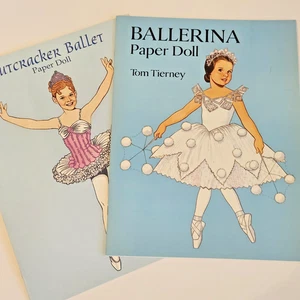 Tom Tierney Paper Dolls Lot of 2 - Nutcracker Dolls And Ballerina Dolls New - Picture 1 of 24