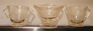 Hazel Atlas Glass Florentine Poppy Creamer Open Sugar Candy Dish No Lid - Picture 1 of 1