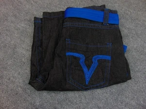 Smoke Rise Premium Shorts Mens 38 Black Blue Baggy - Picture 1 of 9