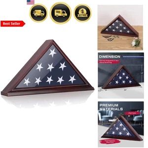 Flag Display Case for Burial Flag 5x9.5 Wall Mount Shadow Box with Glass - Picture 1 of 11