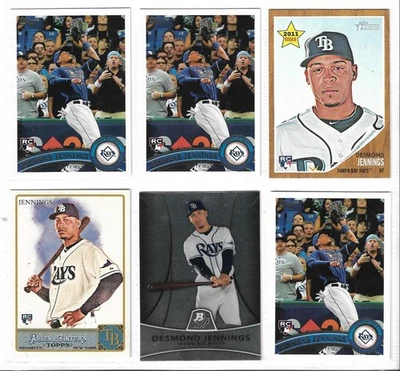 DESMOND JENNINGS (TAMPA BAY RAYS) - 2011 VARIOS RC'S DE BÉISBOL - LOTE DE 12 RC #2 Foto 1 de 2