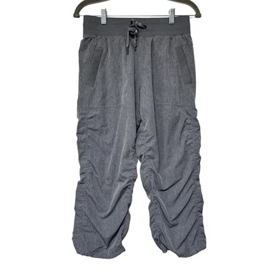 {Kyodan} Gris Gris 7/8 Longitud Elástico Corbata Cintura Entrenamiento Gimnasio Yoga Pantalones Joggers S Foto 1 de 4