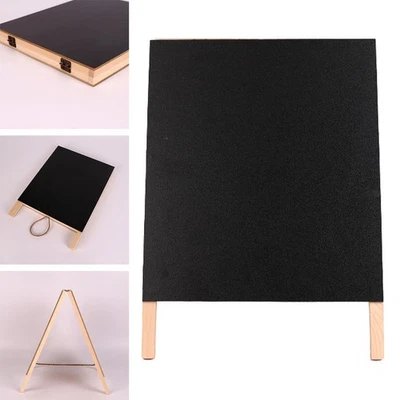 Small Wooden Chalkboard Sign Standing Blackboard Market Events Message Board - Image 1 of 4