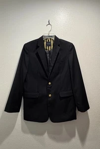 Nautica Boys Size 16 Regular Navy Blue Blazer Lined Classic Preppy - Picture 1 of 6