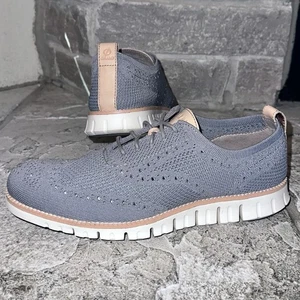 Mint Cole Haan ZeroGrand Gray StitchLite Wingtip Oxford shoes 9 D Men C24944 - Picture 1 of 9