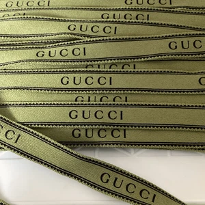 Authentisches Gucci Band olivgrün Meterware 5/8" breit neu - Bild 1 von 4